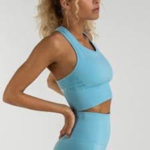 Gymshark Energy Seamless Crop Vest - Blue - Small